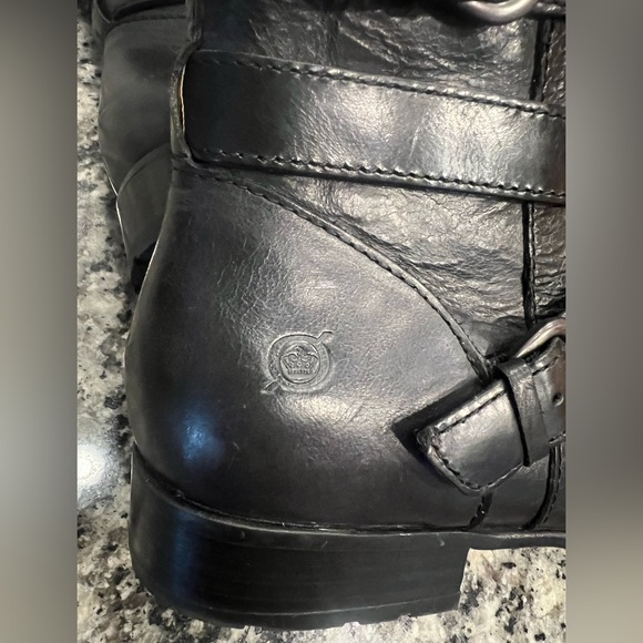 Born Mcmillan Ankle Boots Bootie Women's 9.5 M  Black Leather Strappy - Picture 3 of 8